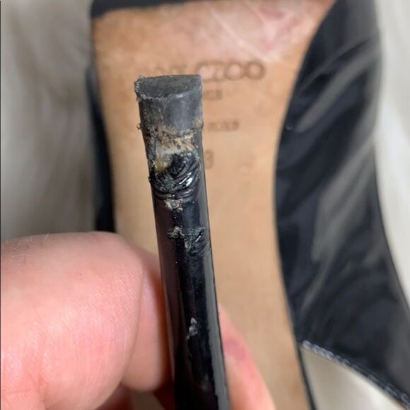 Jimmy Choo Black Patent Erin Slingback Hee… - Picture 9 of 9